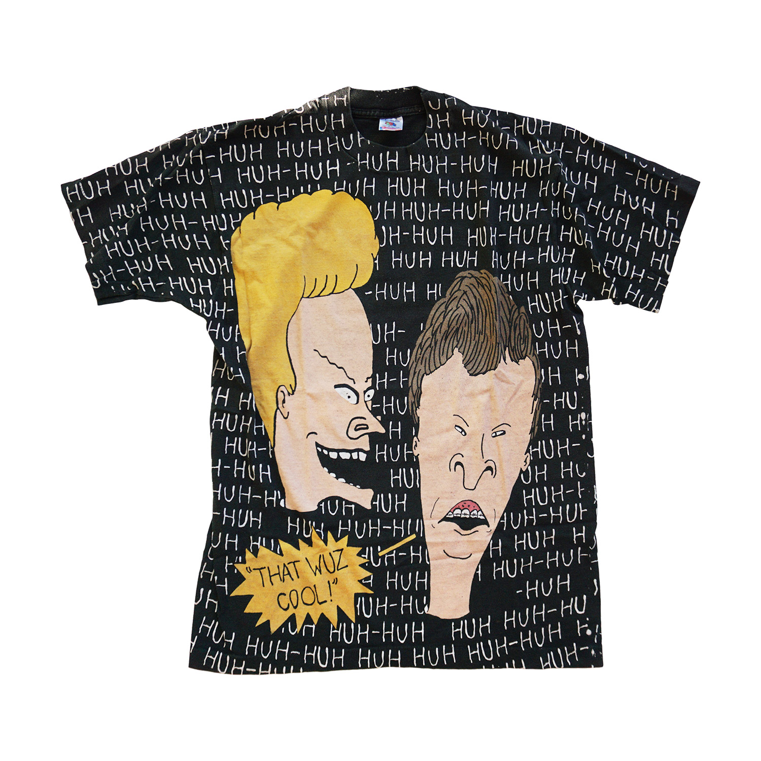Vintage Beavis and Butt-Head T-shirt, All Over Print, Huh-Huh 
