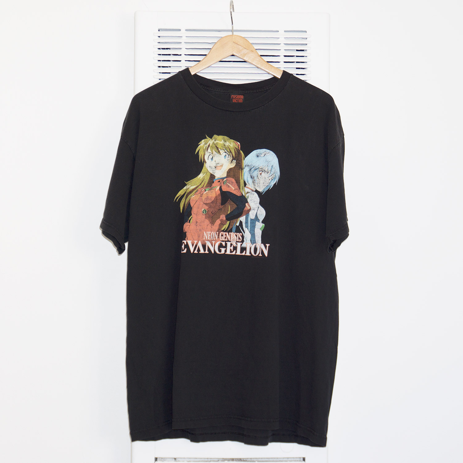 Vintage Neon Genesis Evangelion T-shirt, Size XL | Black Shirts World