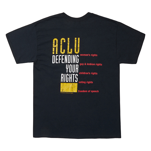ACLU You Have the Right Not to Remain Silent Black T-shirt, Back
