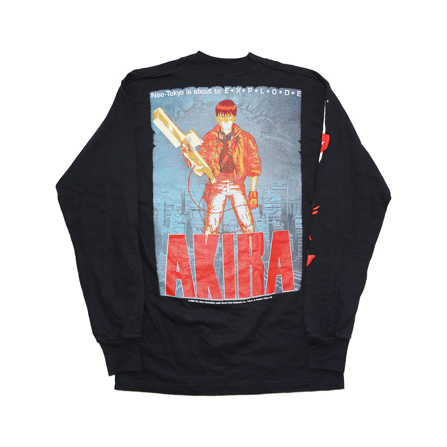 Vintage Akira Movie Spellout Logo Long Sleeve T-shirt, Size M, Back