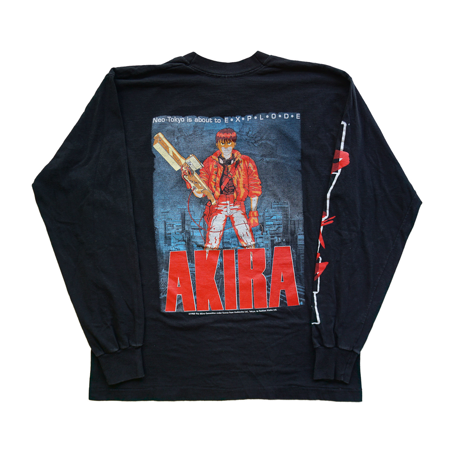 Vintage Akira Movie Spellout Logo Long Sleeve T-shirt, Size XL, Back