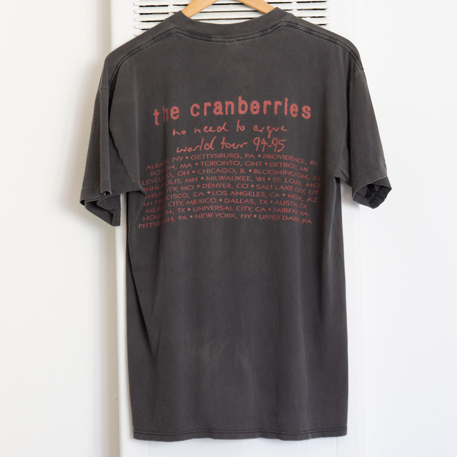 Vintage Cranberries No Need to Argue T-shirt, Back