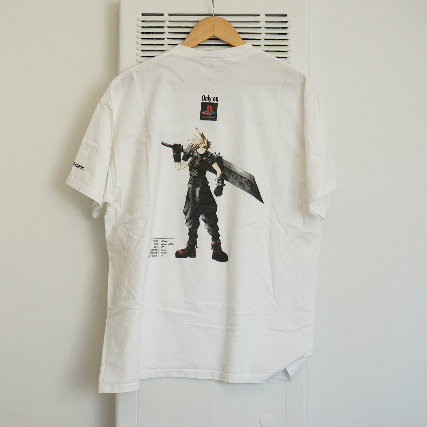 Vintage Final Fantasy VII T-shirt with Light Stain, Back