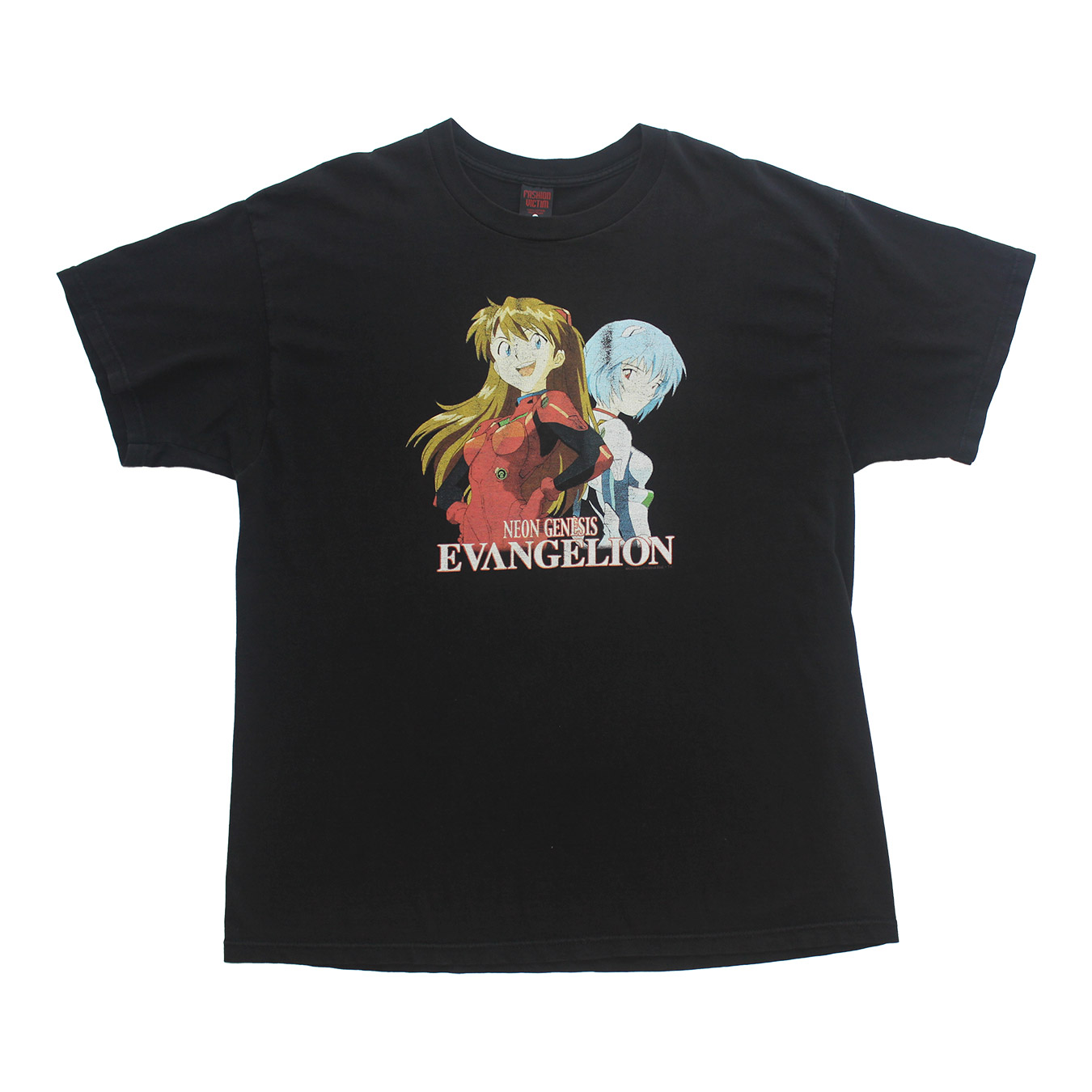 Vintage Neon Genesis Evangelion Rei & Asuka T-shirt, Front
