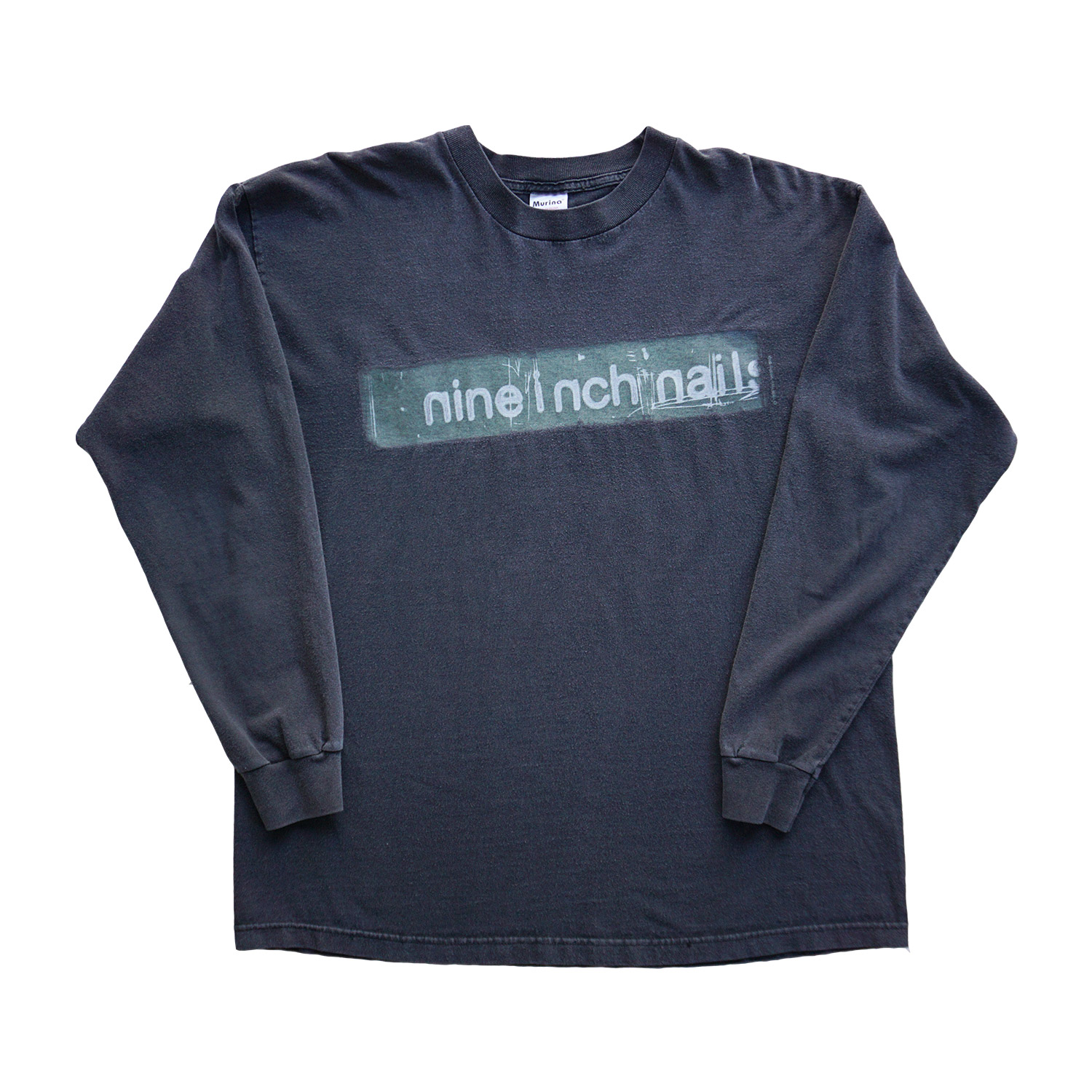 Vintage Nine Inch Nails Spellout Logo Long Sleeve T-shirt, Front
