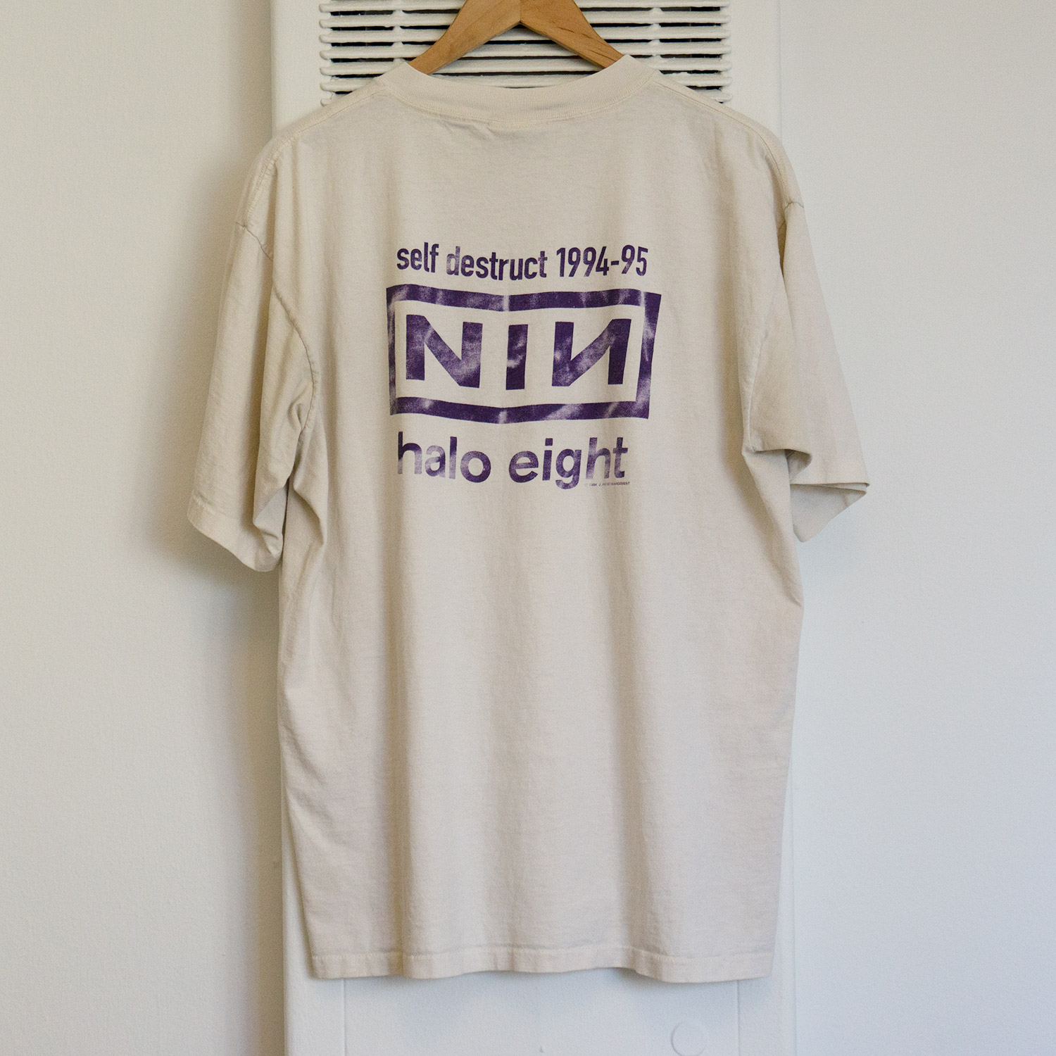 Vintage Nine Inch Nails The Downward Spiral Moths T-shirt, Back