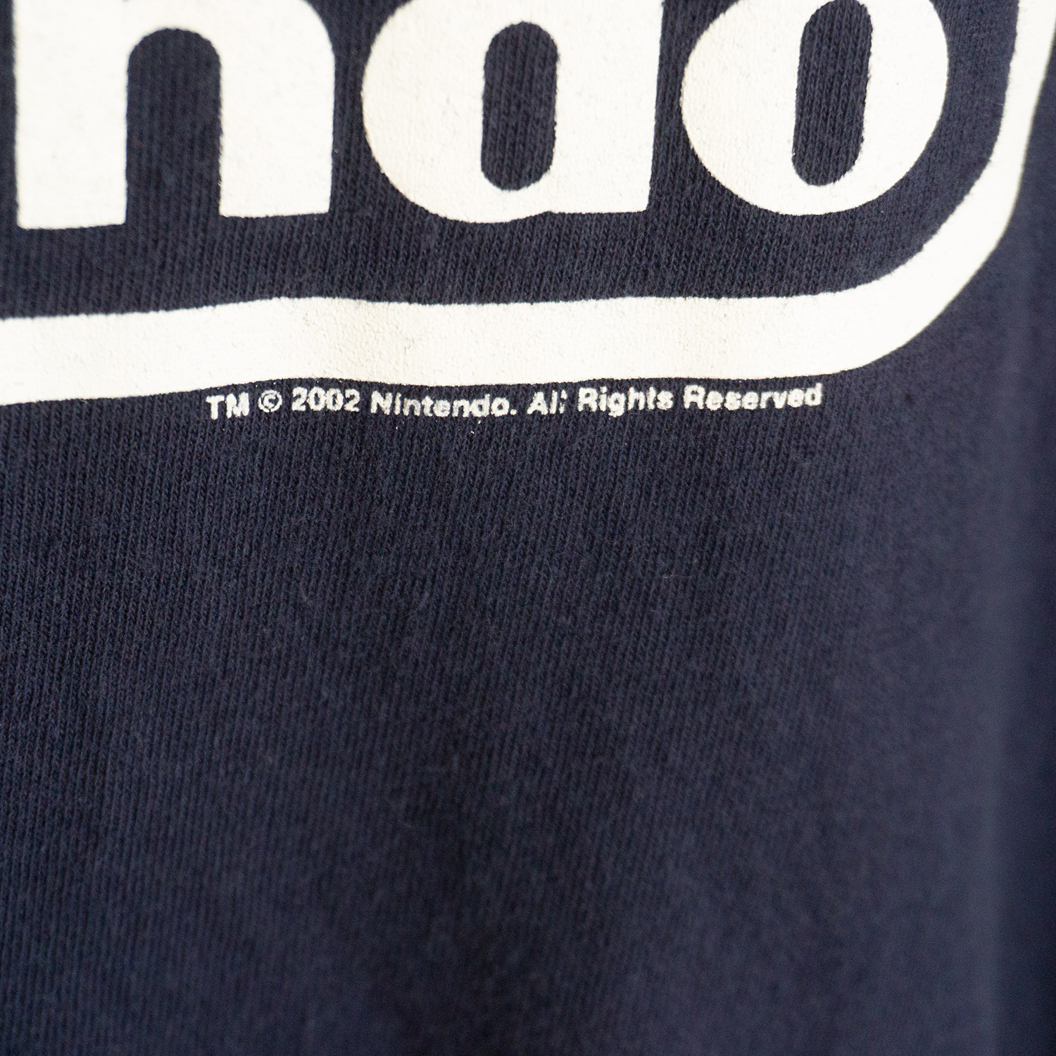 Vintage Nintendo Logo T-shirt, Copyright Close-up