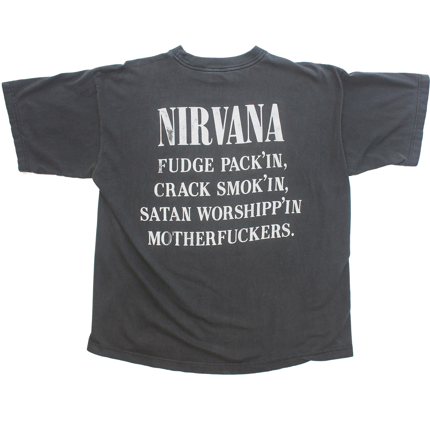 Vintage Nirvana Bleach Album Cover T-shirt, Back