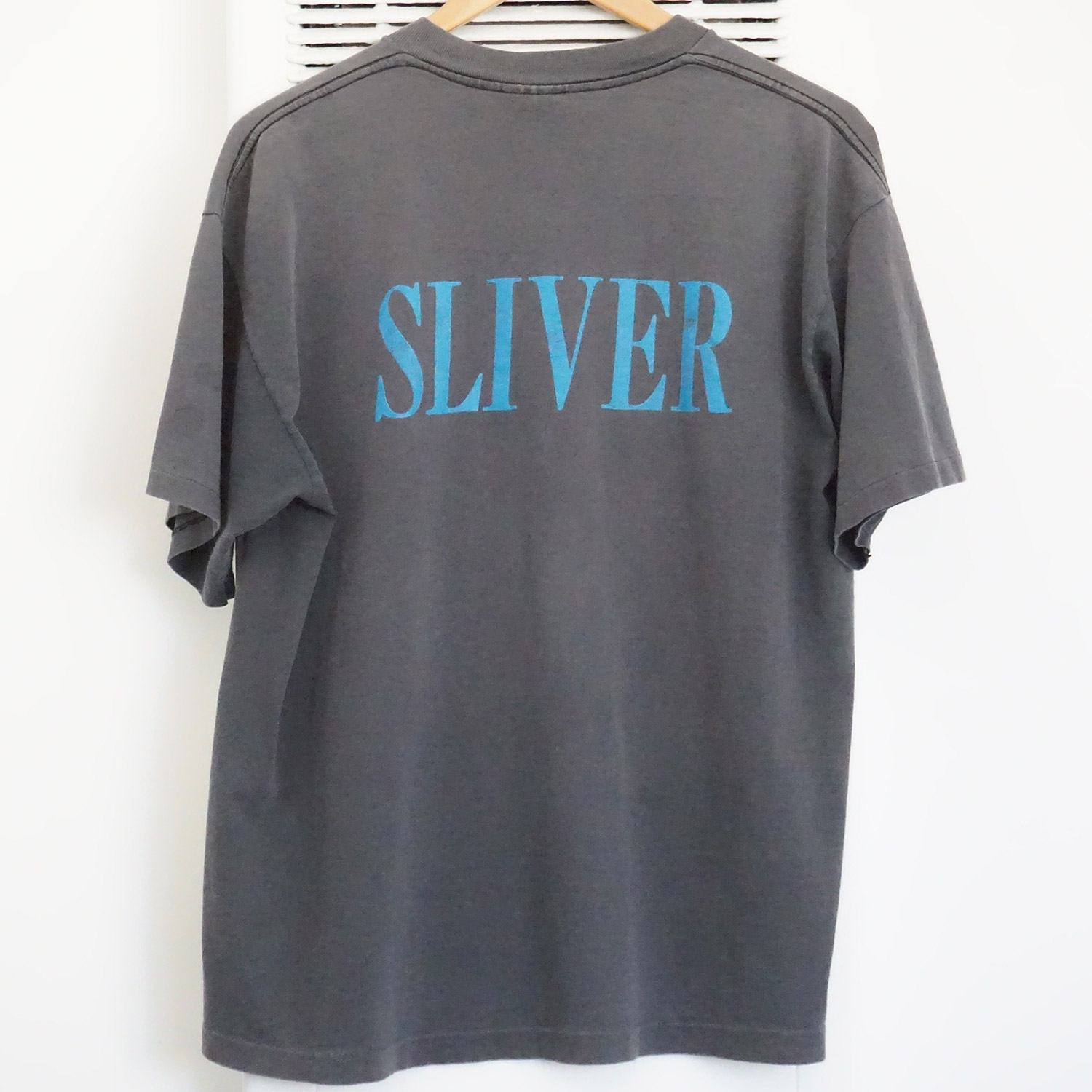 Vintage Nirvana Sliver T-shirt with Giant by Tee Jays Neck Tag, Front
