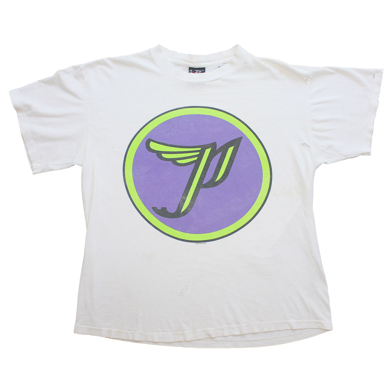 Vintage Pixies Trompe le Monde P Logo T-shirt, Front