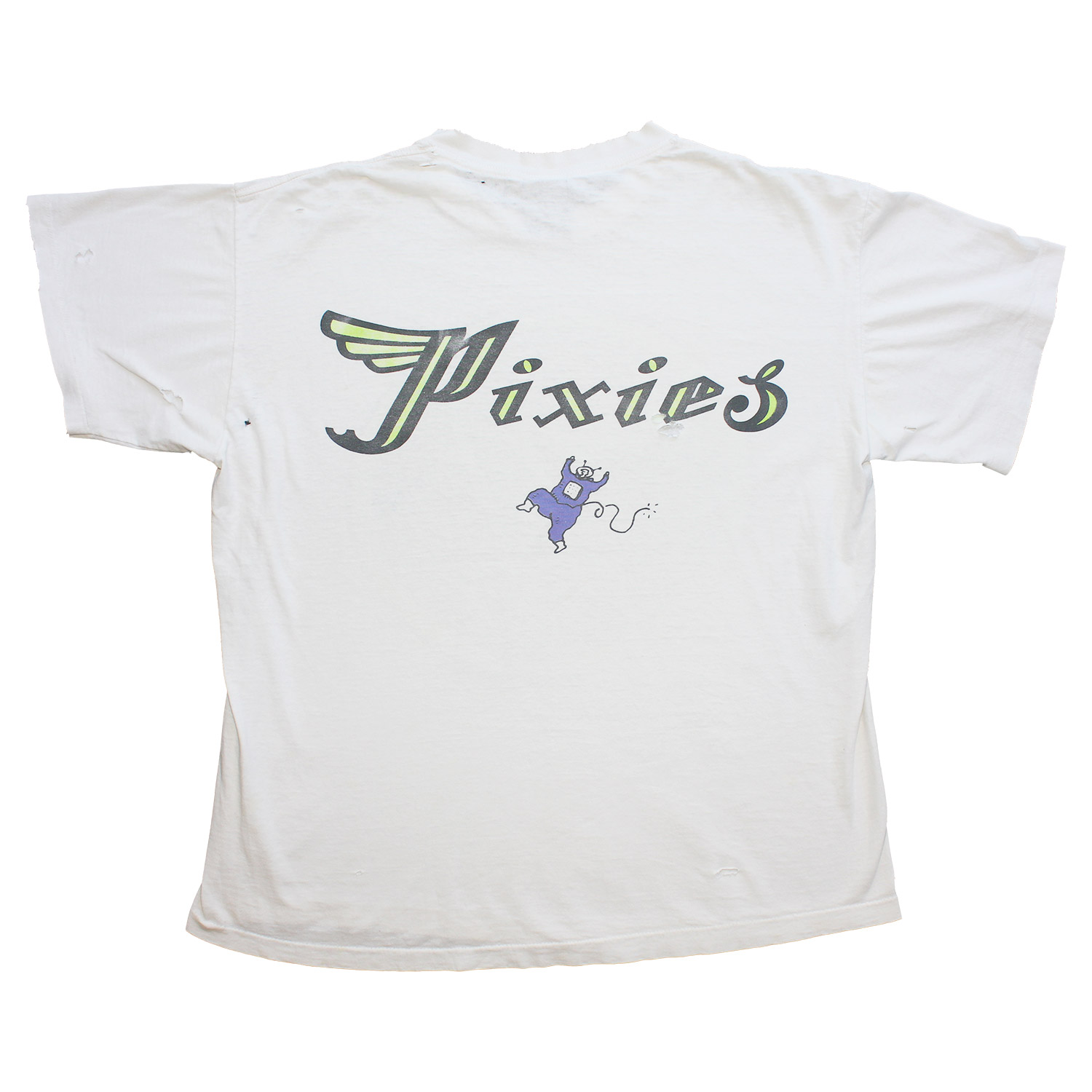 Vintage Pixies Trompe le Monde P Logo T-shirt, Back