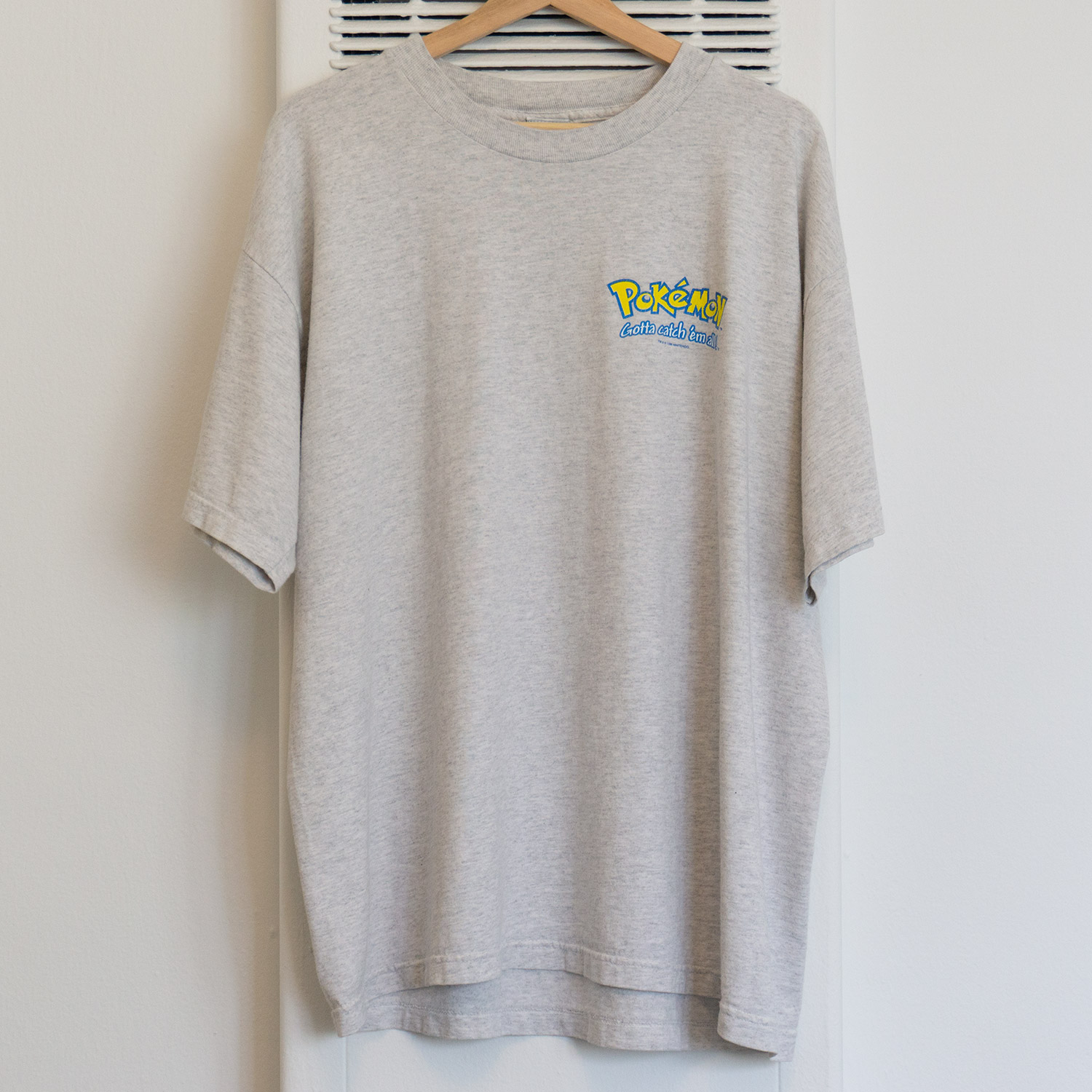 Vintage Ash Gray Pokémon Ash, Misty and Brock Trio T-shirt, Front
