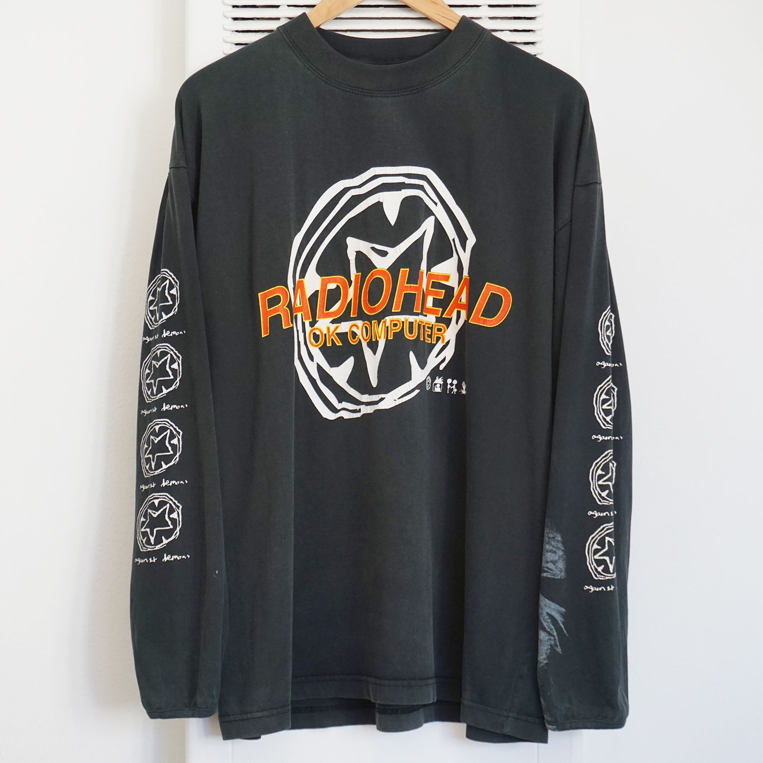 Vintage Radiohead OK Computer Long Sleeve T-shirt, Front