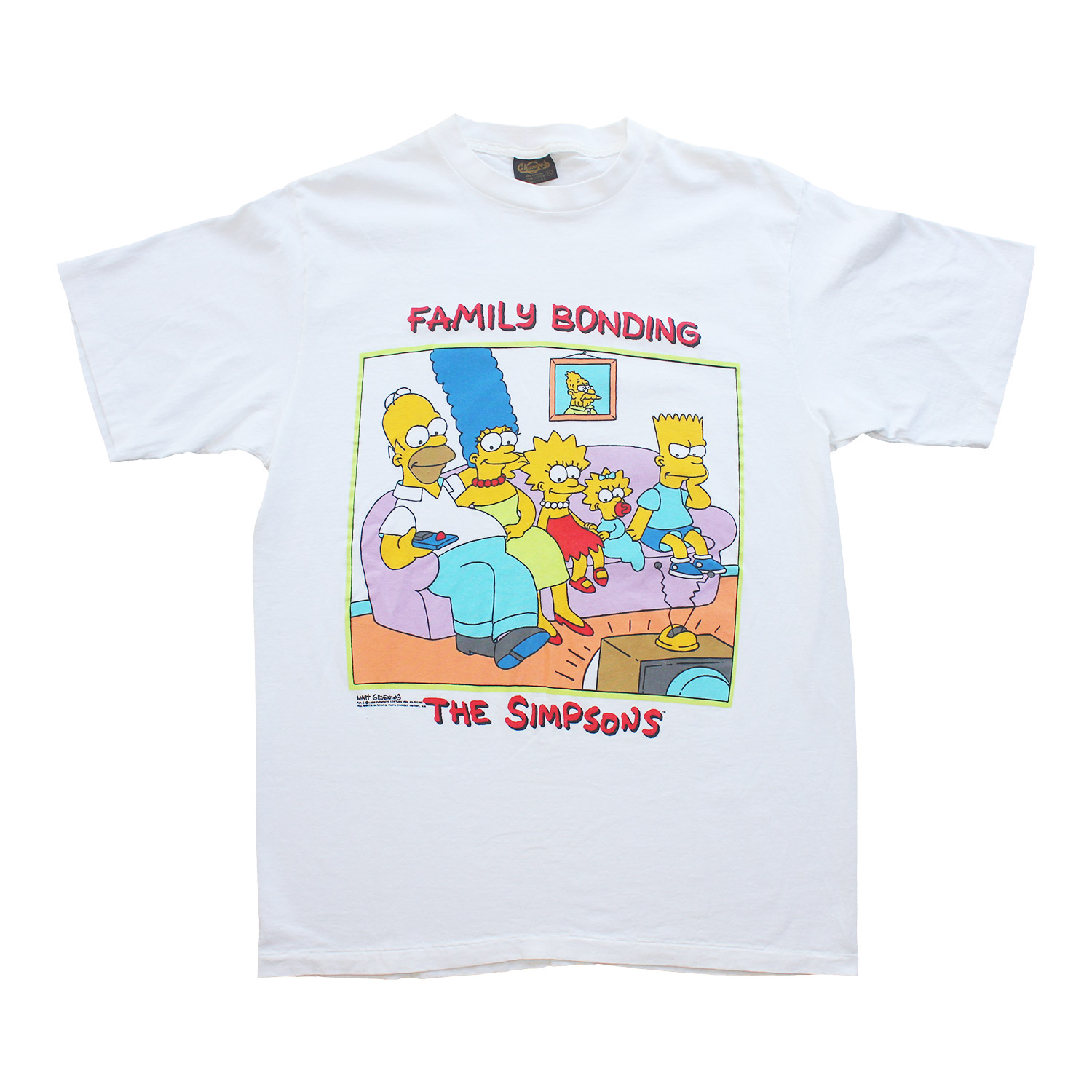 Vintage The Simpsons Family Bonding T-shirt, Front