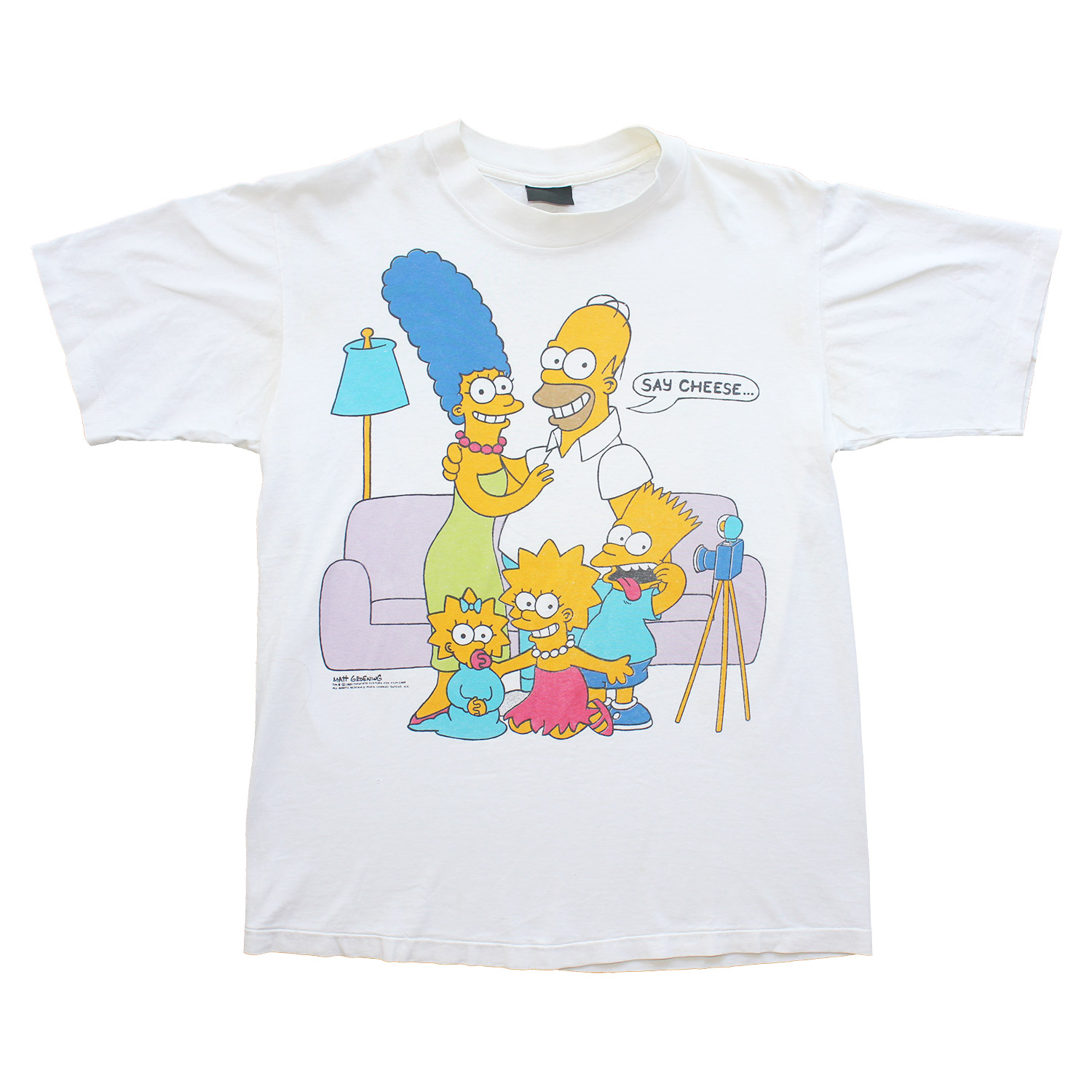 Vintage The Simpsons Family Portrait T-shirt, Front