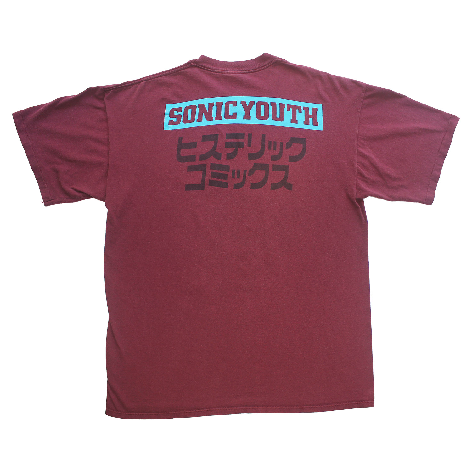 Vintage Sonic Youth Hysteric Comics T-shirt, Size XL, Back