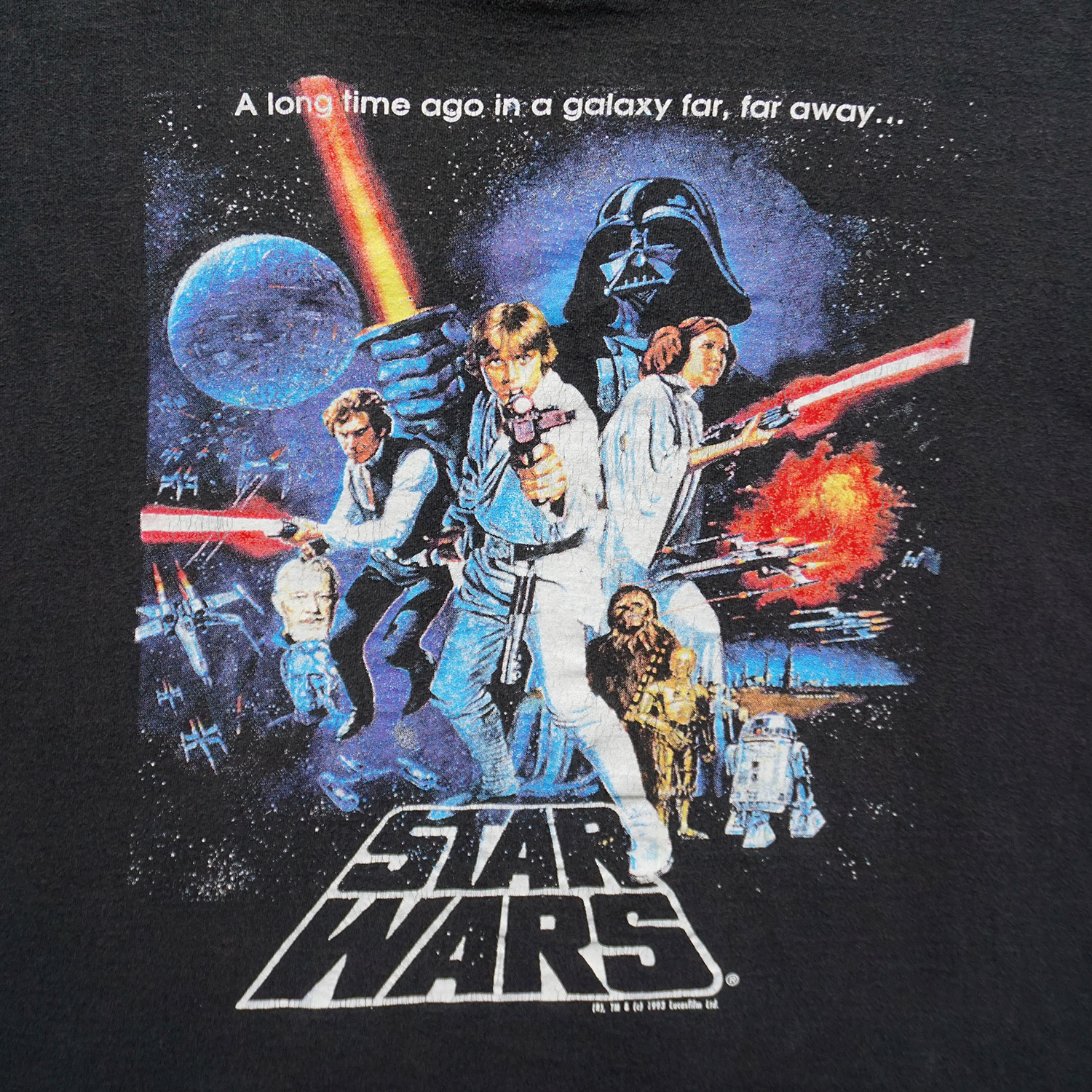Vinatge Star Wars Movie UK Poster T-shirt, Close-up
