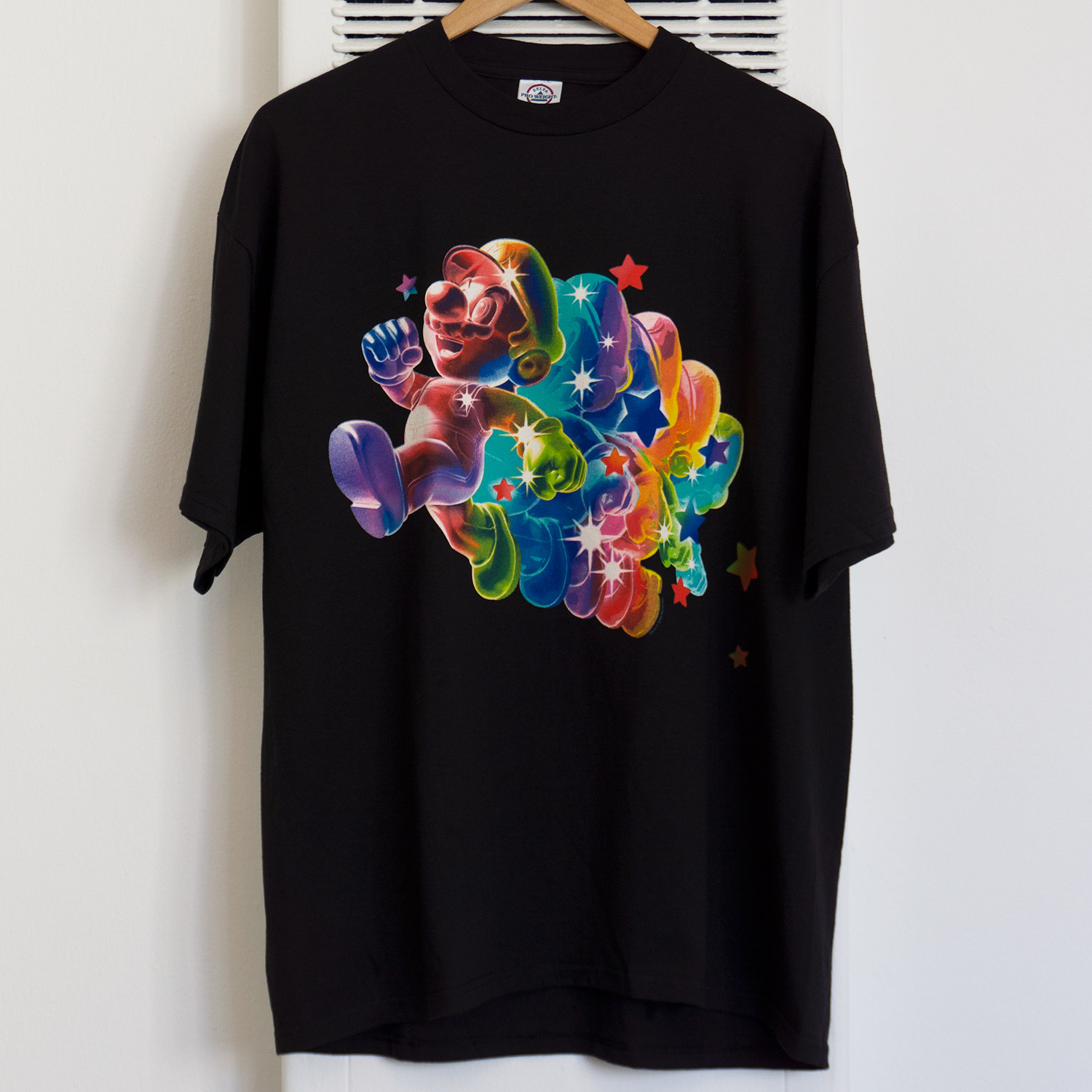 Vintage Super Mario Galaxy Rainbow Star T-shirt, Front